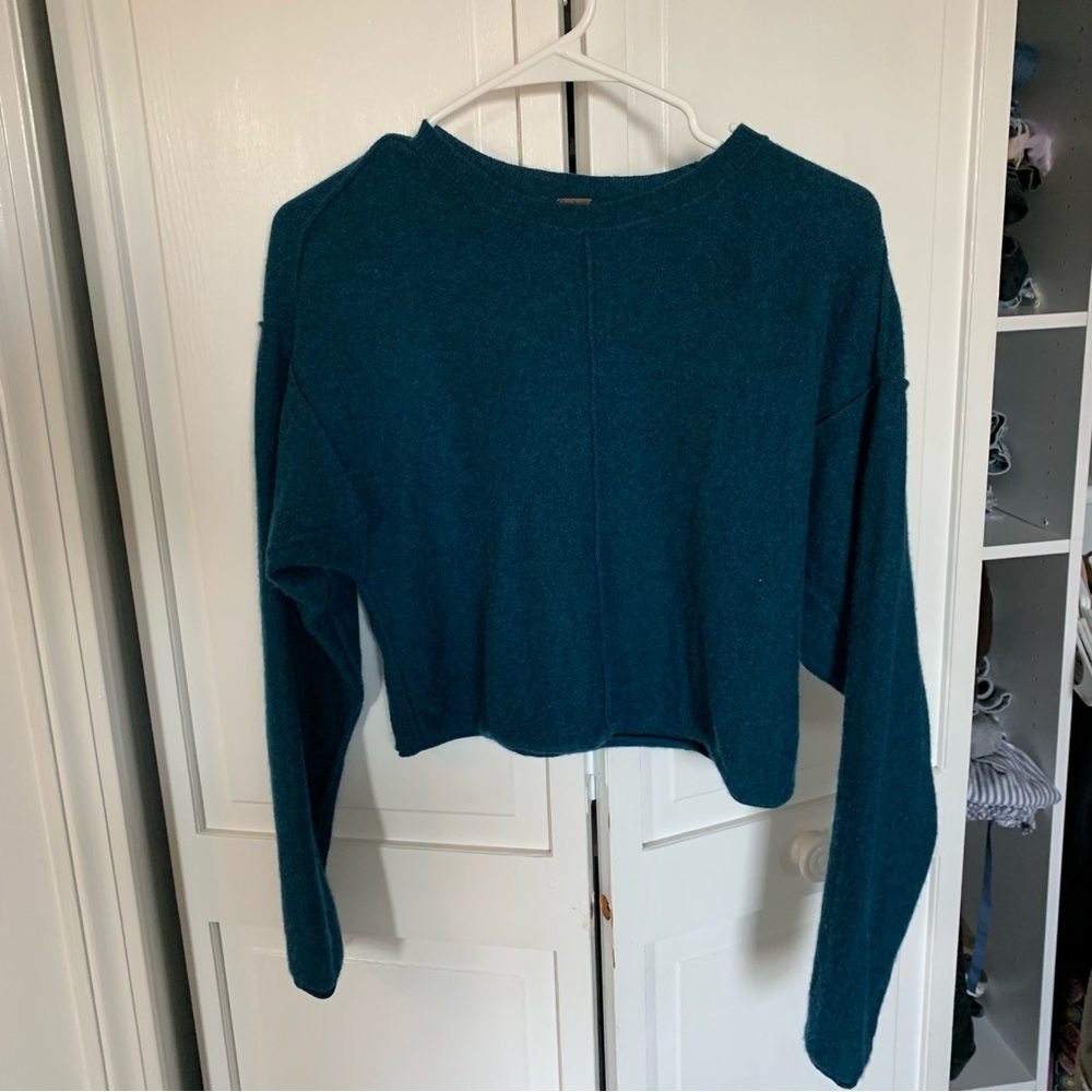 Free People cashmere cropped sweater